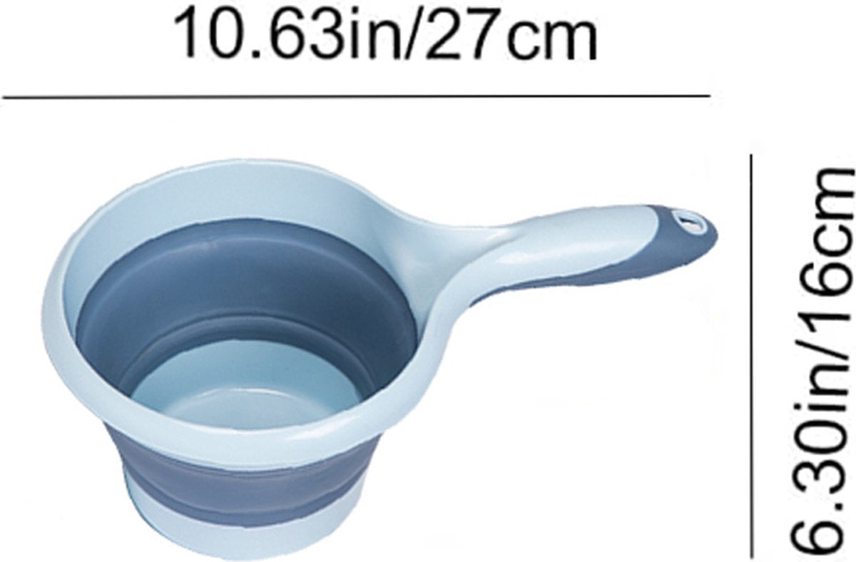 Portable Water Ladle - Foldable Water Ladle - Ladle with Handle - Easy to Store and Carry - For Kitchen/Bathroom/Camping/Hiking/Personal Care Routines/Pet Care - Garden Accessories - Plastic - Image 5