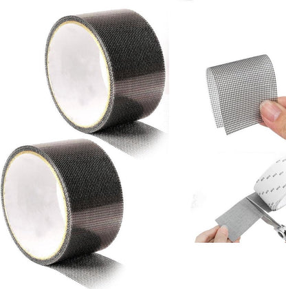 2 Pieces - Screen Repair Tape - 2M x 50mm - Mosquito Net Adhesive Tape - Window Screen Tape - Screen Repair Tape - Fly Curtain Tape - Screen Mesh Tools - For Repairing Windows and Doors - Strong Fiberglass Adhesive Tape - Window Screen Tape - Black