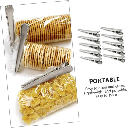 Stainless Steel Sealing Clips - Kitchen Sealing - 10 pieces - 8 cm & 11.5 cm - Image 3