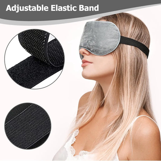 Luxury Sleep Mask - Memory Foam Sleep Mask - Steam Eye Mask - Blackout Eye Mask - Soothes the eyes - Adjustable - Blindfold - Silky Soft - Anti-Wrinkle - Ergonomic - Women and Men - Image 2
