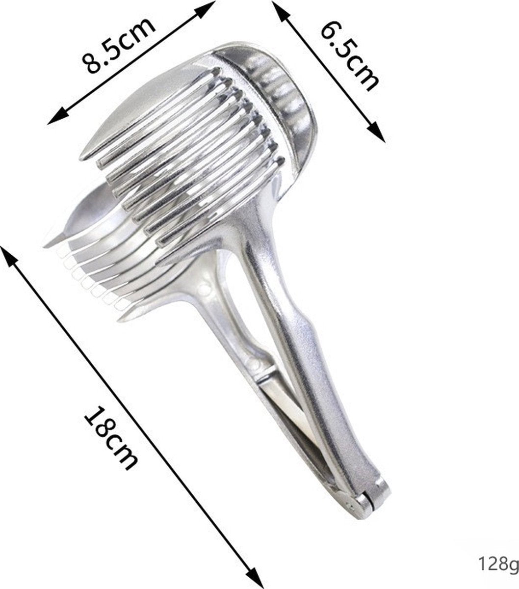 Tomato Slicer - Potato Slicer - Egg Slicer - Egg Slicer - Vegetable Slicer - Egg Slicer - Tomato Cutting Aid - Onion Slicer - Citrus Slicer - Tomato Tongs - Multifunctional - Kitchen Cutting Aid - Kitchen Tool - With Grip - Anti-Slip - Stainless Steel - Image 5