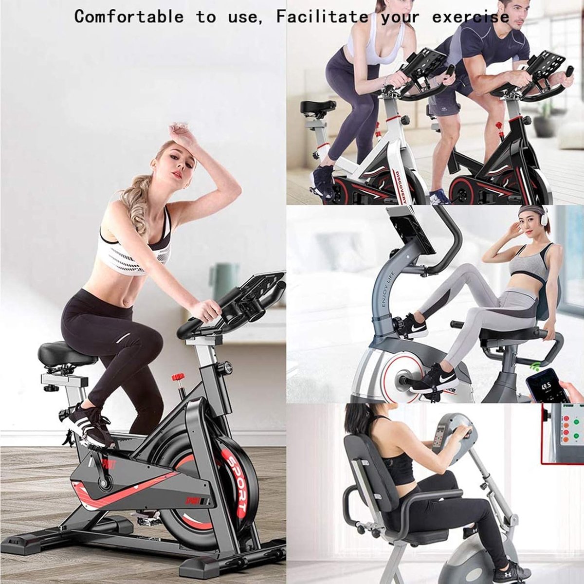 Bicycle Accessories - 2 Pairs - Bicycle Straps - Pedal Straps - Exercise Bike Pedal Straps - Rubber Pedal Straps - Adjustable Length Universal Pedal Strap - Rubber Anti-Slip Exercise Bike Parts - Strength Training Accessories - Black - Safety - Image 3