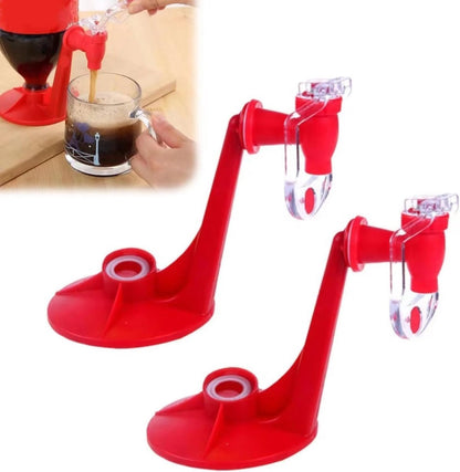 Beverage Vending Machine - 2 Pieces - Beverage Dispenser - Drink and Shot Dispenser - Upside-Down Drink Bottle Drinker - Beverage Dispenser - Tapping - Perfect For Summer Parties And BBQ - Plastic - Red - Image 4