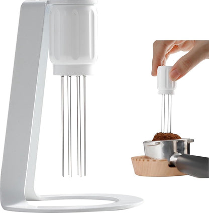 Coffee Stirrer Tool - Coffee Stirrer - Coffee Distributor - Espresso Distributor - Needle Distributor - Espresso Distribution Tool - Coffee Accessories - Stir Sticks With Stand - 6 Needles - Barista Accessories - Espresso - For Perfect Coffee Extraction -