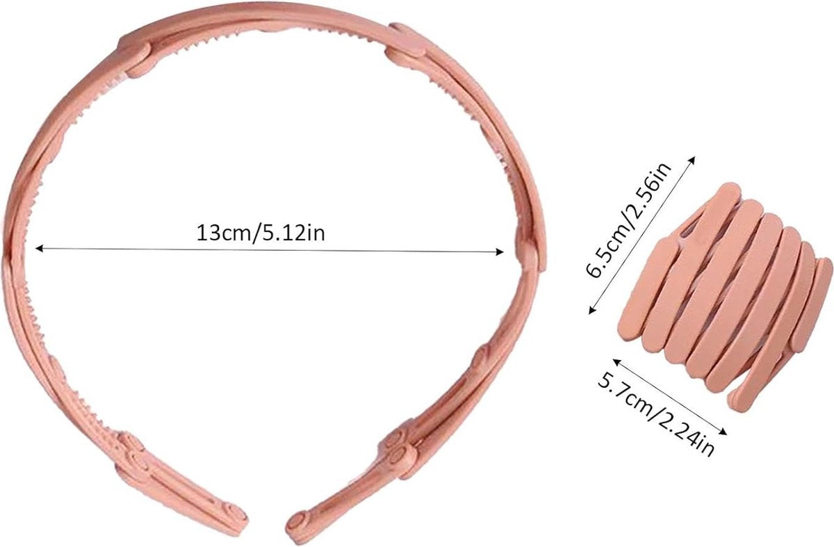 Headband - Tiara - Foldable and Scalable - Women's Headbands - Foldable Tiara - Foldable Headband - Pink - Women - Teens - Girls - Lightweight - Running - Athletic - Gym - Dance - Yoga - Hair Accessories - Image 2