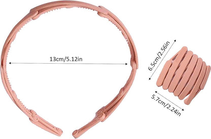 Headband - Tiara - Foldable and Scalable - Women's Headbands - Foldable Tiara - Foldable Headband - Pink - Women - Teens - Girls - Lightweight - Running - Athletic - Gym - Dance - Yoga - Hair Accessories - Image 2