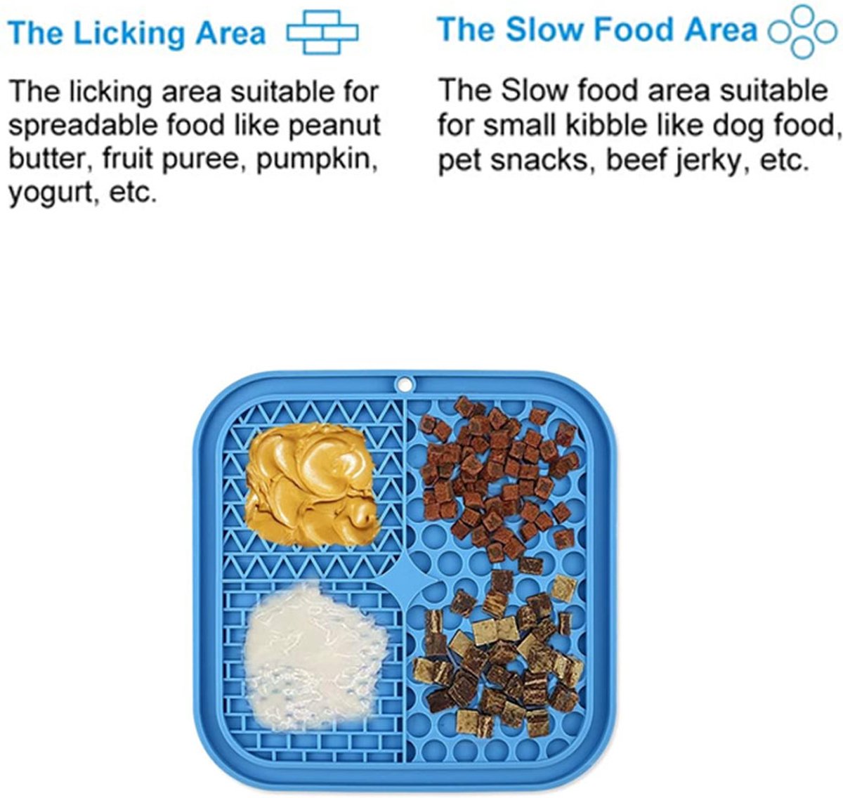 Dog Lick Mat - 2 Pieces - Dog Lick Mat with Suction Cup - Dog Toys - Dog Feeding Mat - Dog Slow Feeder - Cat Lick Mat - Dog Lick Pad - Anti-Gulp Food Bowl - BPA-Free - Dishwasher Safe - Blue and Green with Silicone Spatulas - Image 3