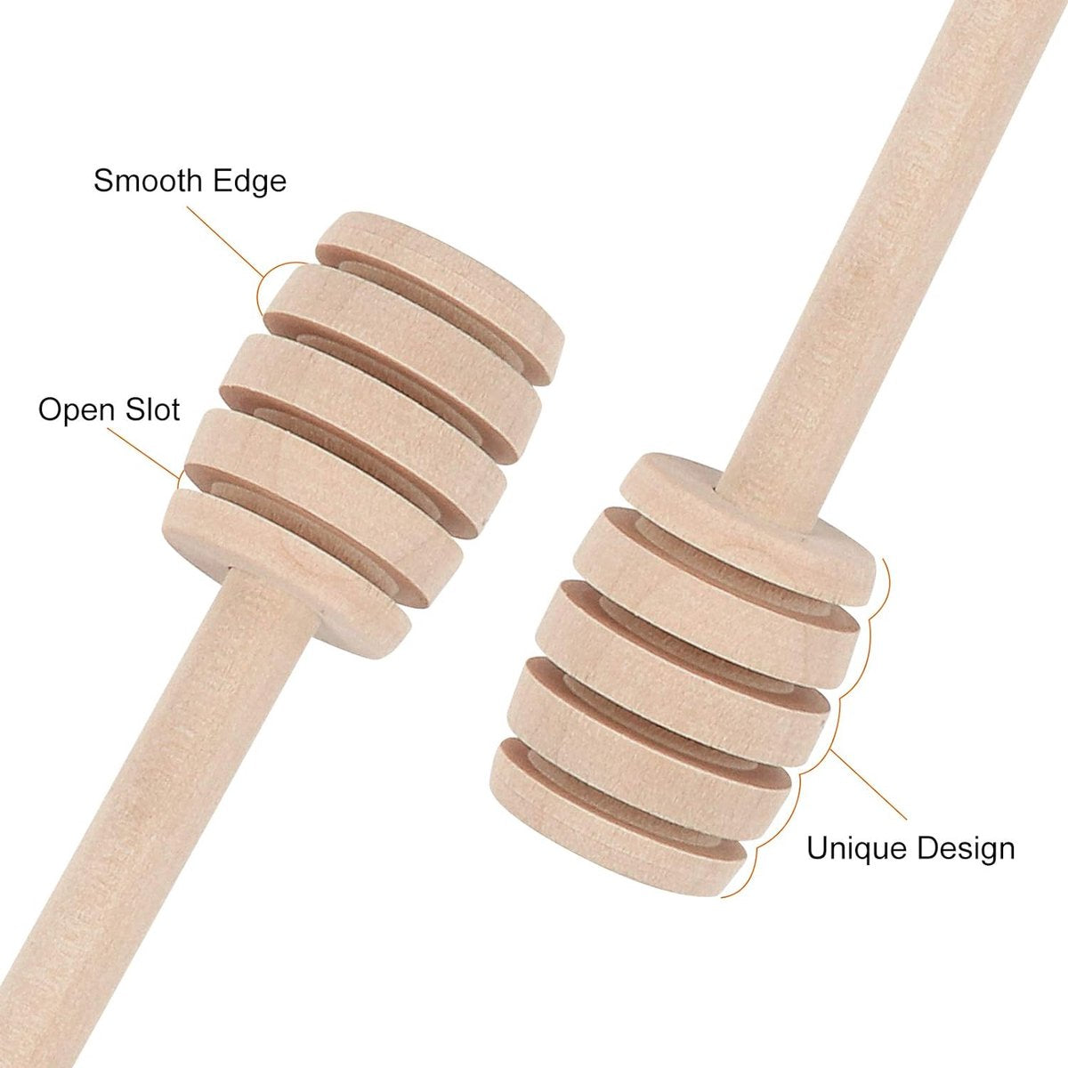 Wooden Honey Spoon - 50 Pieces Honey Stick - 8 Cm - Honey Dipper - Honey Dipper Sticks - Honey Stirrer - Sustainable - Kitchen Utensils - Breakfast - Ideal For Birthdays, Weddings, Baby Showers - Image 2