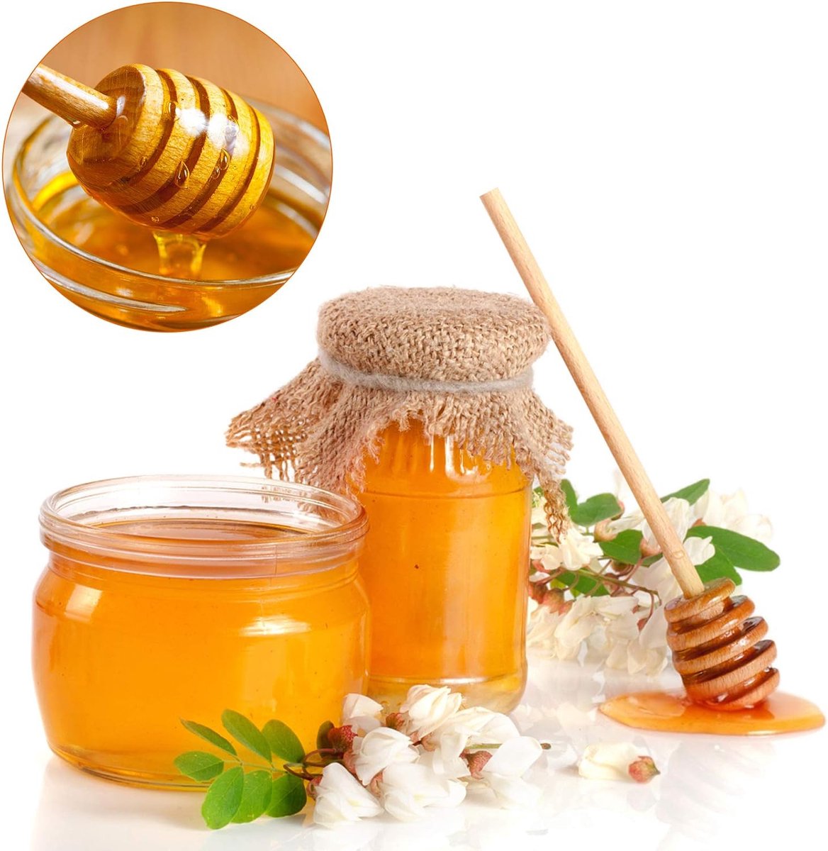 Wooden Honey Spoon - 50 Pieces Honey Stick - 8 Cm - Honey Dipper - Honey Dipper Sticks - Honey Stirrer - Sustainable - Kitchen Utensils - Breakfast - Ideal For Birthdays, Weddings, Baby Showers - Image 4