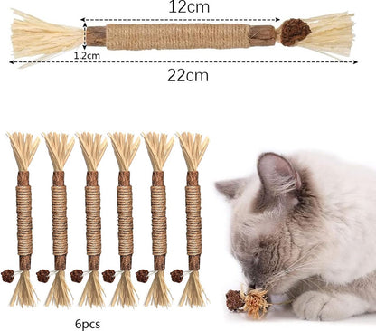 Sticks for Cats - 6 Pieces - Catnip Chew Sticks - Natural Cat Toys - Cat Chew Sticks - Catnip Sticks - Stronger Effect Than Catnip - Catnip - Catnip - Cat Toys - Freshen Your Mouth - Dental Care for Cats - Image 2