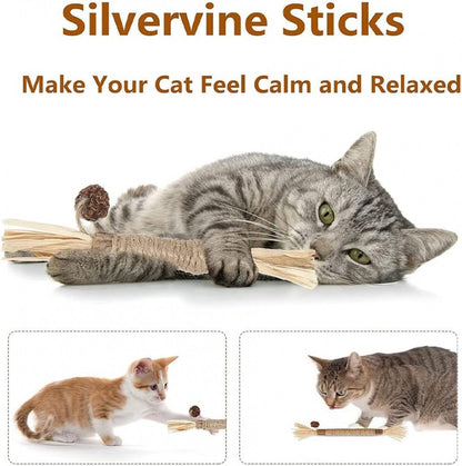 Sticks for Cats - 6 Pieces - Catnip Chew Sticks - Natural Cat Toys - Cat Chew Sticks - Catnip Sticks - Stronger Effect Than Catnip - Catnip - Catnip - Cat Toys - Freshen Your Mouth - Dental Care for Cats - Image 5