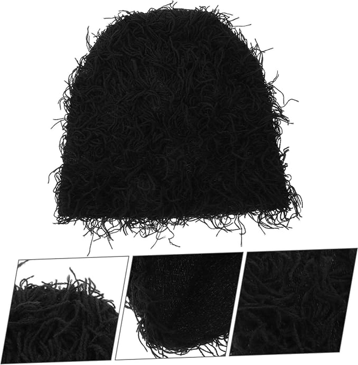 Beanie - Warm Hat - Cuffed Beanie - Premium Knitted Hat - Winter Sports Hat - Sports & Daily Use - Men & Women - Good Moisture Wicking - One Size - Black - Image 2