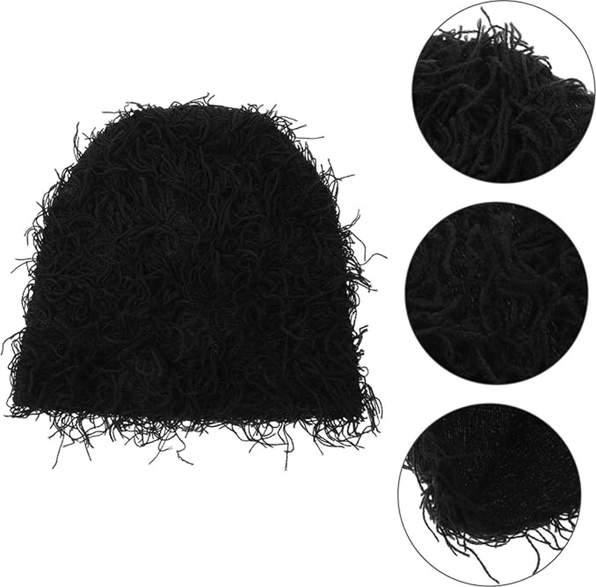 Beanie - Warm Hat - Cuffed Beanie - Premium Knitted Hat - Winter Sports Hat - Sports & Daily Use - Men & Women - Good Moisture Wicking - One Size - Black - Image 3