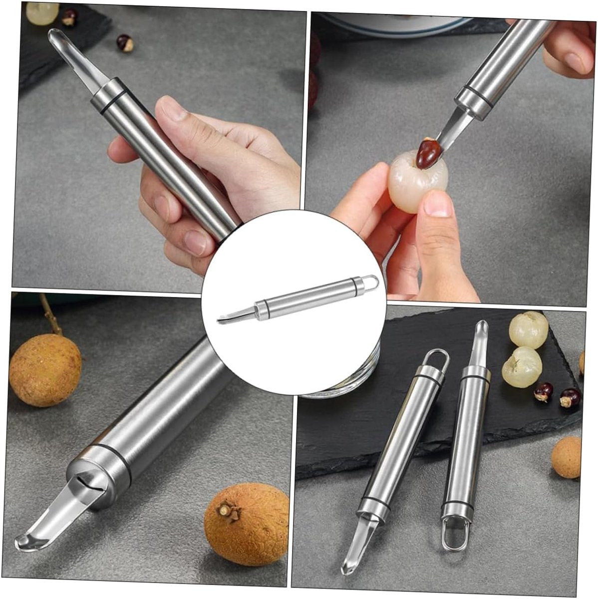 Fruit Corer - Professional Pitter - Creative Portable Longan Core Remover - Easy Core Removal - Ergonomic Handle - For Lychee and Longan Lovers - Kitchen Utensil - Image 4