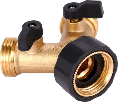 Y-Piece Tap - 3/4 - Tap Splitter - Water Distributor - Outdoor Tap - 2-Way Water Distributor – Brass - G 3/4" Water Distributor - With Accessories - European Taps - for Home and Garden Use - Image 5