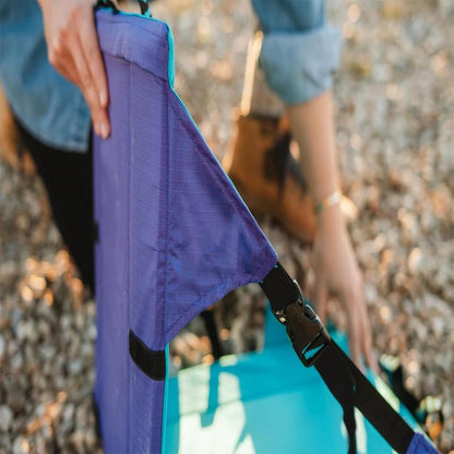 Outdoor Seat Cushions - Foldable Seat Cushion With Backrest - Outdoor Foldable Seat Cushion - Legless Chair Beach Backrest Chair - For Stadium Outdoor Camping Fishing Beach - 42x40 Cm - Blue - 1 Piece - Image 4