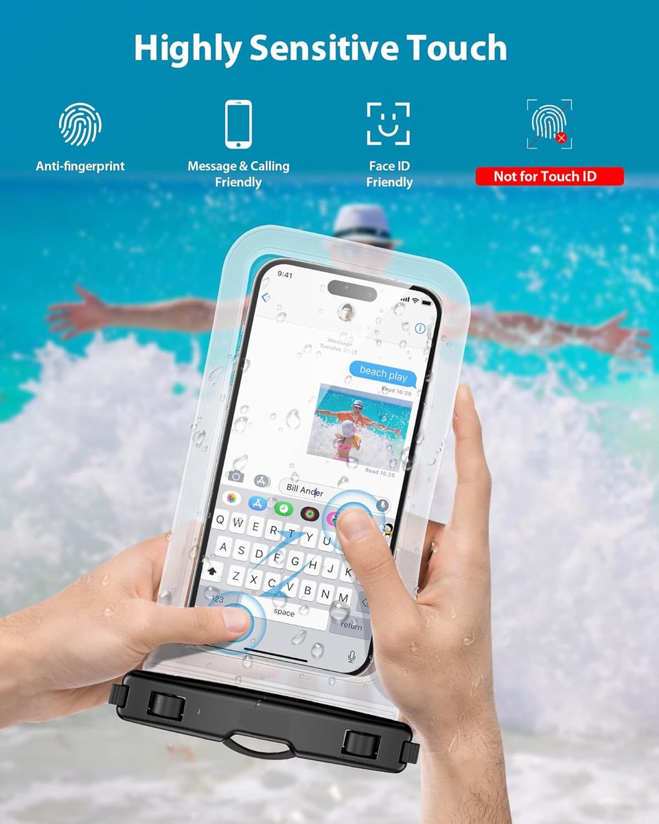 Waterproof Phone Cases - 2-Piece - Professional Dry Bag - Premium Quality Waterproof Phone Pouch - Underwater Case - for Vacation / Touring / Swimming - for Smartphones / Passport / Payment Cards - IPX8 Waterproof - Black - Image 2