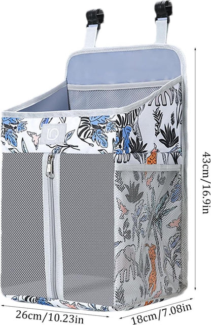 Diaper Bag - 2 Pieces - Changing Table Basket - Diaper Basket - Hanging Diaper Box for Babies - Large Changing Table - Diaper Organizer - Toy Basket - For Baby Bottle Tissue - For Crib/Child/Nursery/Travel/Car - For Nursery Accessories - 43x26x18cm - Image 5