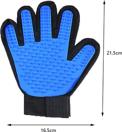 Pet Glove - Brush Glove For Dogs And Cats - Glove Brush - Grooming Gloves - Grooming Brush For Pets - For Cat Dog Horse Rabbit Animal - Blue - 1 Pair - Image 5