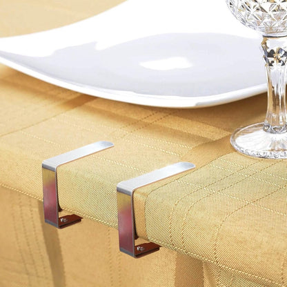 Tablecloth Clips - 8 Pieces - Tablecloth Clips - Sturdy Table Clips - Stainless Steel - Secure Tablecloth - for Tablecloth - Indoor and Outdoor - Garden Items - Silver - Image 5