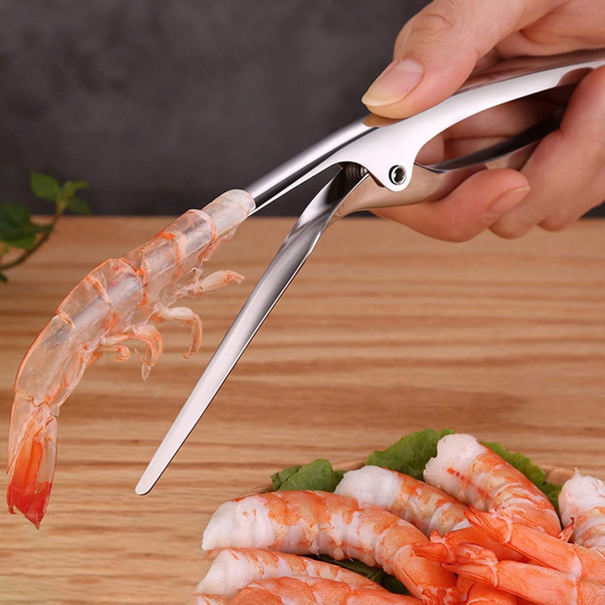 Kitchen tongs - Portable kitchen tongs - Professional grill tongs - High-quality barbecue tongs - Shrimp peeler - Shrimp peeler - Shellfish peeler - Cleaning shrimp - Gamba tongs - Scampi tongs - Shrimp stripping tool - Image 2