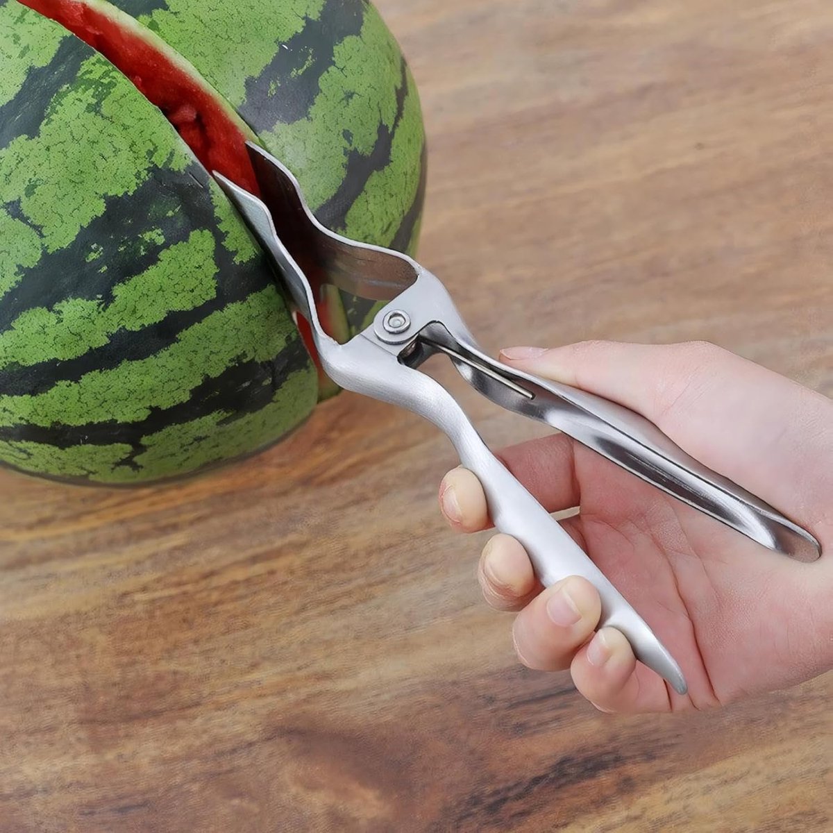 Peeler - Multifunctional - for Fruit - for quick peeling - Save time and effort - Durian Opener Tool - Watermelon Opener - Durian Peel Breaking Tool - Anti-rust stainless steel - for household use melon - silver - Image 2