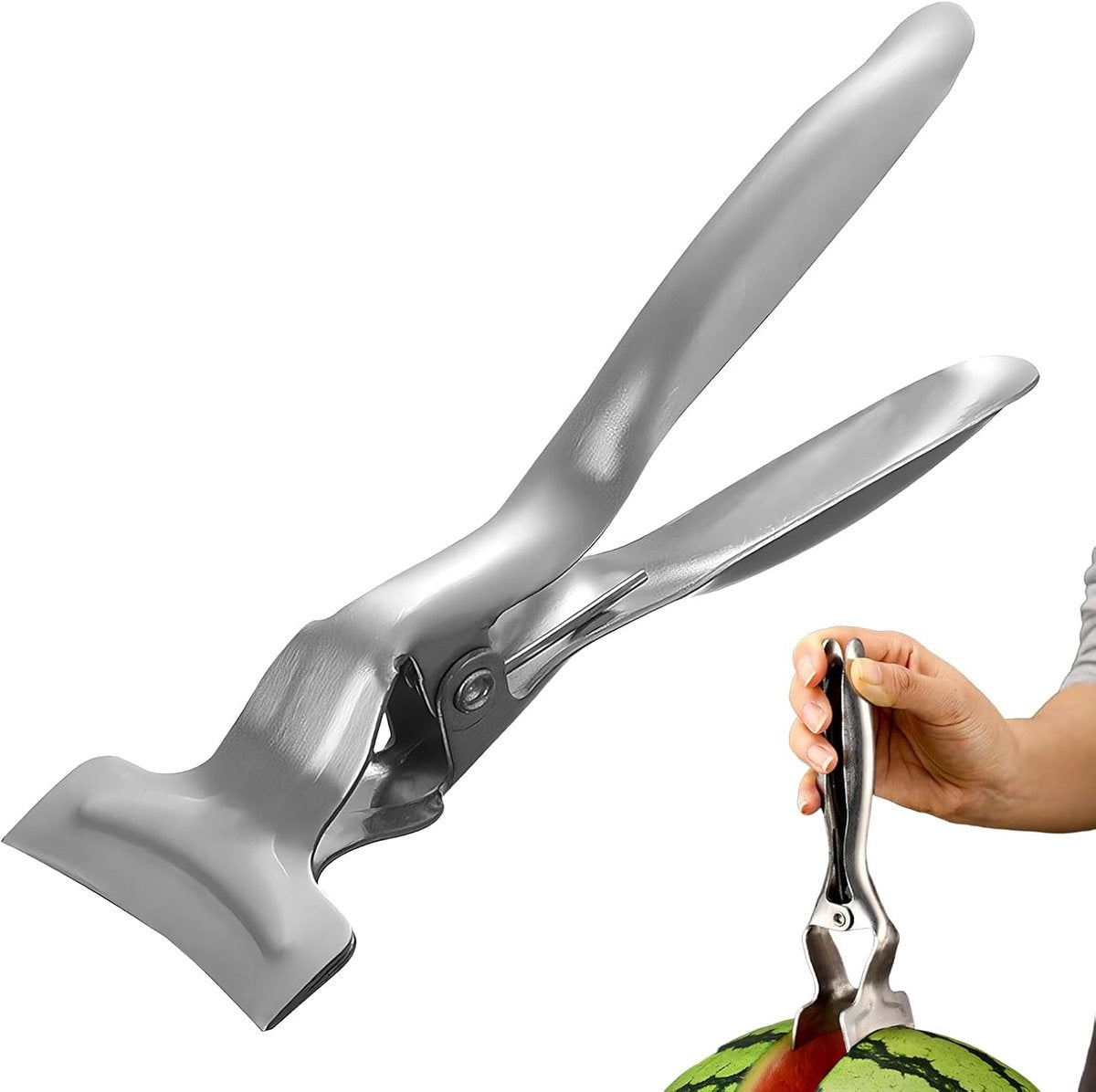 Peeler - Multifunctional - for Fruit - for quick peeling - Save time and effort - Durian Opener Tool - Watermelon Opener - Durian Peel Breaking Tool - Anti-rust stainless steel - for household use melon - silver - Image 3