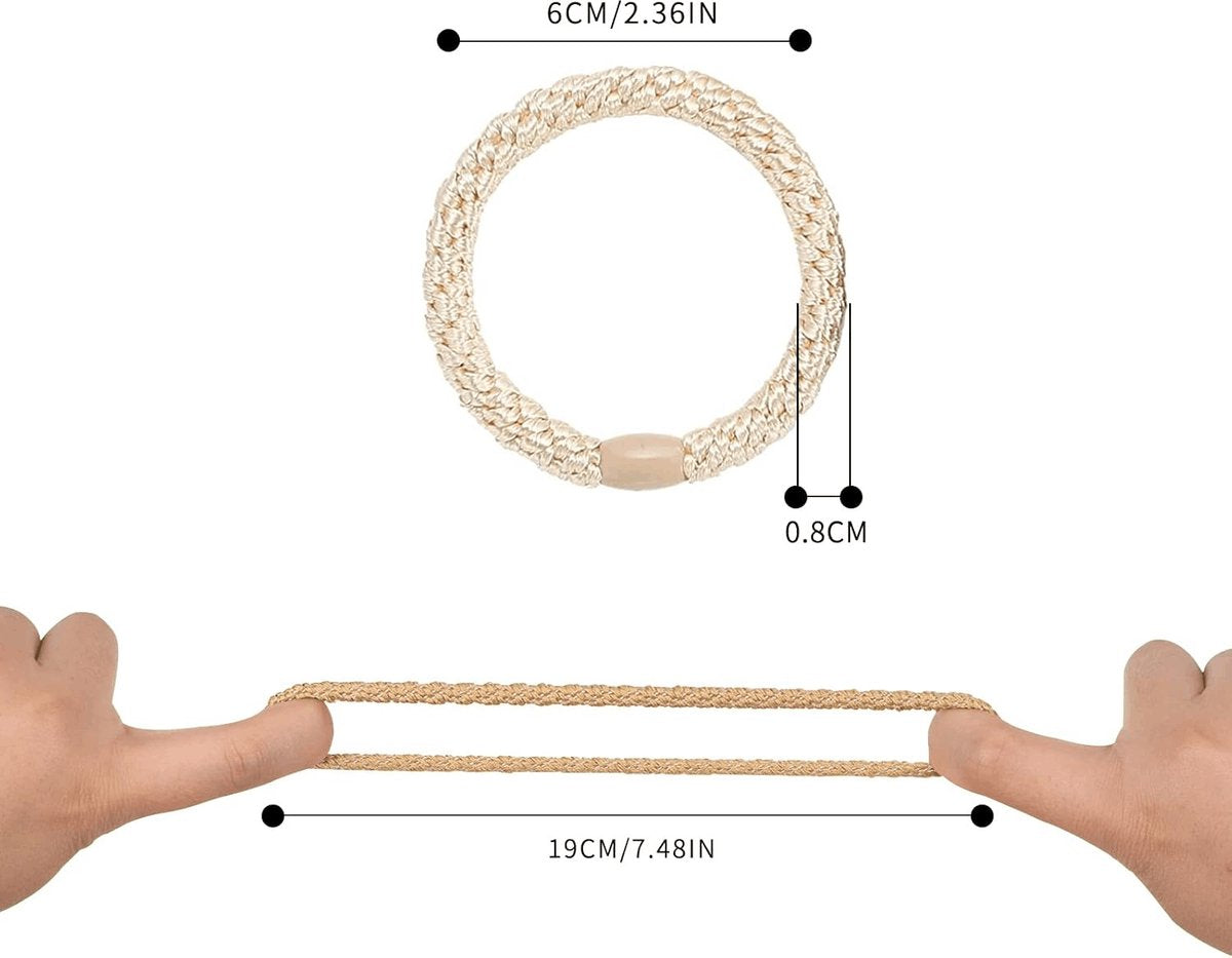 Allecto Plus - Pack of 12 elastic hair ties in various colors, suitable for different hairstyles - Image 5