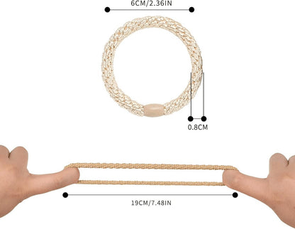 Allecto Plus - Pack of 12 elastic hair ties in various colors, suitable for different hairstyles - Image 5