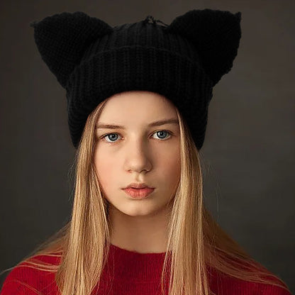 Hat - Knitted Hat - Warm Hat - Winter Hat - Beanie - Knitted - Sports & Everyday Use - Black - Men & Women - Good Moisture Wicking - One Size - Image 2