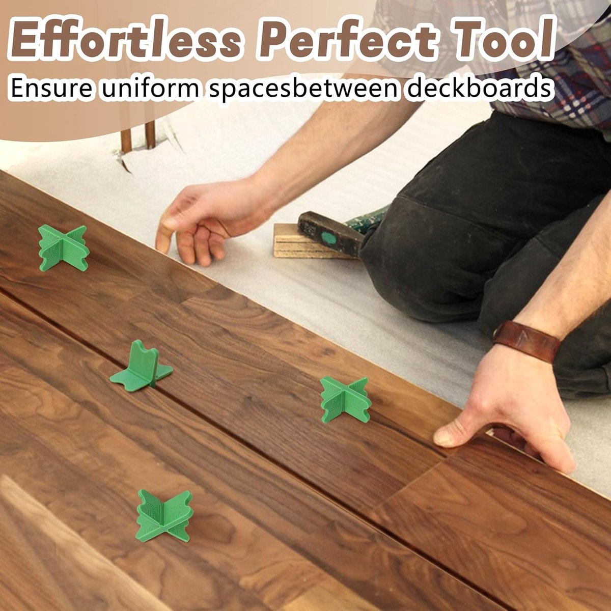 8 pieces - ABS deck spacers - 1/16", 1/8", 3/16", 1/4" - green deck spacers - for pressure-treated composite decks - Image 5
