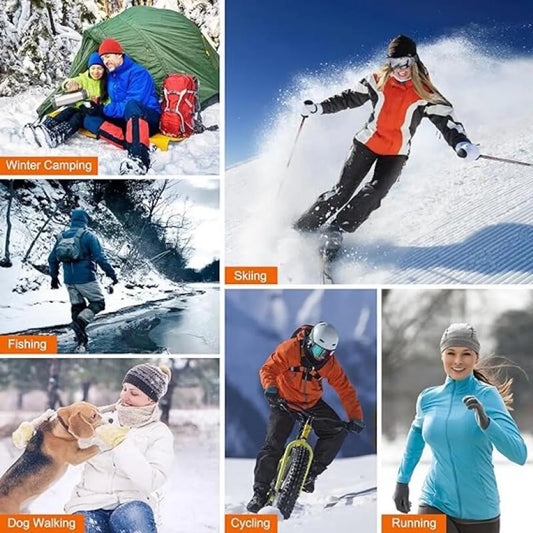 3-in-1 Women's Hat, Scarf & Face Mask - winter hooded scarf - windproof women's hat - cold protection - winter ski mask for men women - women's hat neck windproof scarf with hood cold weather warm face covering - Balaclava - Black - Image 2