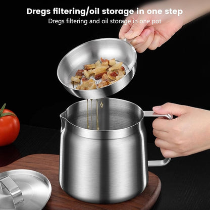 Stainless Steel Deep Fryer - 2 L - Filter Jug - Separates grease residues - Deep Fryer with Basket - Deep Fryer - Large Capacity - Suitable for Gas and Induction - Separates grease residues - Includes Frying Basket - Image 5