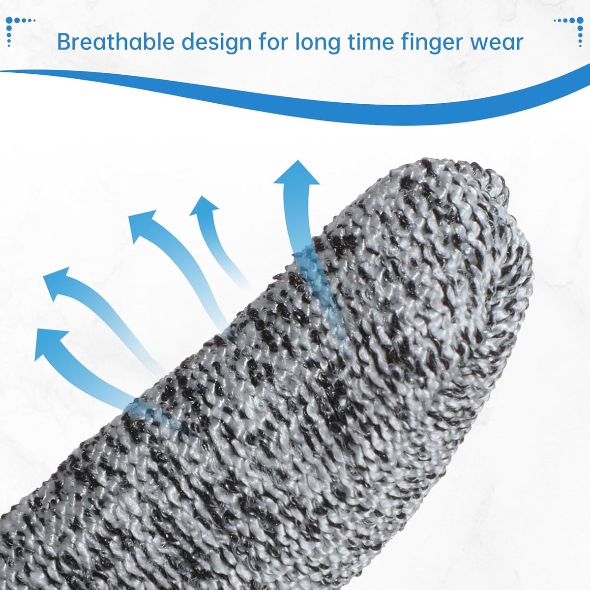 Finger Protectors - 40 Pieces - Cut-Resistant Thimbles - Finger Condoms - Thimbles - Reusable Finger Protectors - Finger Protection Against Cutting - Safety Tool - for Kitchen Work, Sculptures, Stained Glass Projects - Grey, Blue - Image 5