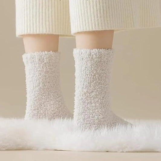 7 Pair - socks - women's socks - Warm Fuzzy Fleece Socks - Women's House Socks - Warm Winter Socks - Fluffy Socks - Sleep Socks - House Socks - Stockings - keep warm - coral fleece - Plush and comfortable - thick plush socks - center tube socks - Image 2
