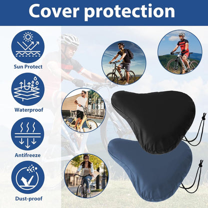 2 pieces - Bicycle Saddle Cover - Bicycle Saddle Cover - Waterproof Saddle Cover - Cover for Bicycle Saddle - Rain Cover - Saddle Cover - with drawstring - outdoor saddle cover - bicycle accessories - waterproof - universal - rain and dust protection - 24 - Image 4