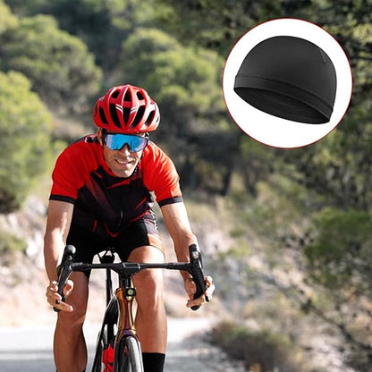 pieces - Beanie - Sleep cap - Running cap - Cycling cap - Helmet cap - for men and women - lightweight cotton thin skull cap - lightweight hat - for sports, chemo, sleeping, motorcycle helmet - hat circumference 54-58 cm - black - Image 3