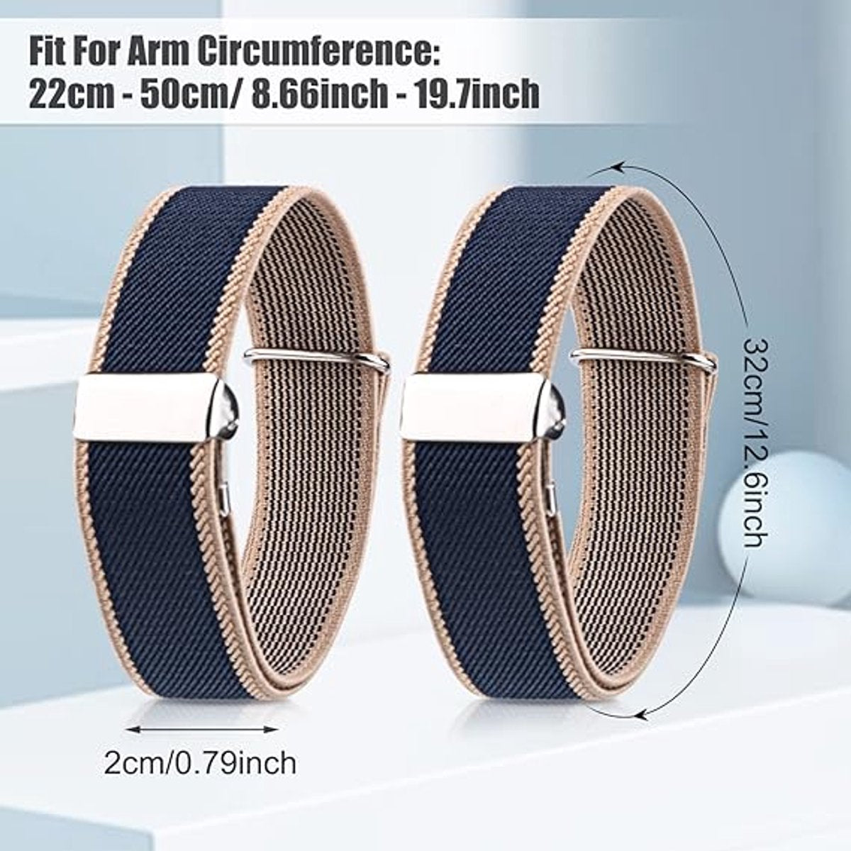 Sleeve Holder - 8 Pairs - Sleeve Holder - Sleeve Holders for Women and Men - Classic - Elastic - Women and Men - Sleeve Holders - Unisex Elastic Bracelets - Adjustable Shirt Sleeve Holders - Anti-Slip Bracelet - Multicolor - Image 2