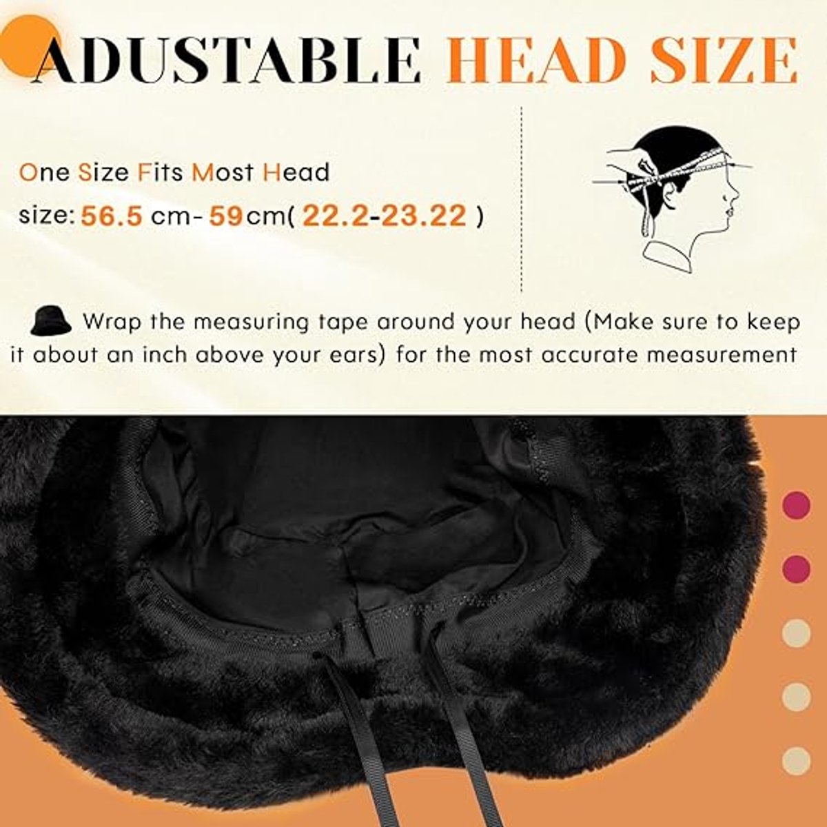 Winter hat - Hat - bucket hat - Women's beanie - Fisherman's hat - women's bucket hat - Winter Bucket Hat For Women - Winter hat - Warm hats - Winter fisherman's hat - Fluffy - Winter - Fashion - unisex - Black - Image 4