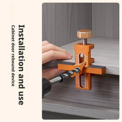 Cabinet Door Installation Positioner - Cabinet Door Positioner - Adjustable Height - Cabinet Door Installation - Mounting Template Clamps - Positioning Tool - 2-in-1 Mounting Template - for Positioning Cabinet Doors - Orange - Image 3
