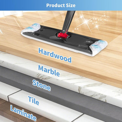 8-piece replacement mop pad set suitable for O Cedar H2prO mop system, suitable for Vileda H2PrO Flat Mop Refill Kit - mop head replacement - replacement mop pads - machine washable, reusable, easy to install, for all hard floors - Image 5