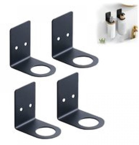 Pieces Wall-Mounted Soap Dispenser - Wall-Mounted Soap Dispenser - Hand Pump Holder - Wall-Mounted Shampoo Bottle Holder - Kitchen-Bathroom Organizer - Wall Bracket - Black