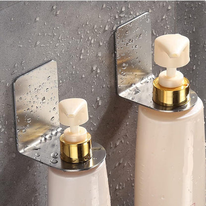Pieces Wall-Mounted Soap Dispenser - Wall-Mounted Soap Dispenser - Hand Pump Holder - Wall-Mounted Shampoo Bottle Holder - Kitchen-Bathroom Organizer - Wall Bracket - Black - Image 4