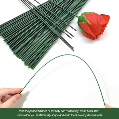 50 pieces - Floral wire - 30 cm * 2 mm - Flower stem - Flower arranging tools - Flexible floral wire stems - Plant accessories - DIY crafts - for bouquets, flower arrangements and dried flowers - greenery - Image 2