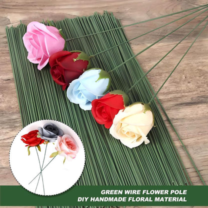 50 pieces - Floral wire - 30 cm * 2 mm - Flower stem - Flower arranging tools - Flexible floral wire stems - Plant accessories - DIY crafts - for bouquets, flower arrangements and dried flowers - greenery - Image 4