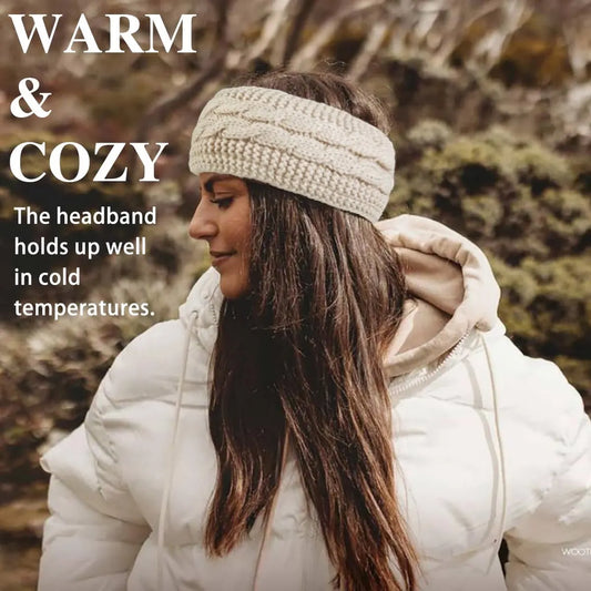 pieces - Headbands - Winter Headband for women - Ear warmers - Knitted Headbands - warm headbands - winter accessories - sports headband - cold weather headband - Christmas gifts - hair tie - hair accessories - black, red, khaki - Image 2