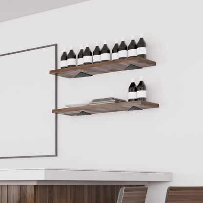 4 pieces - Shelf brackets - 10*8 cm - Wall-mounted floating bracket - Concealed shelf bracket - metal shelf brackets - triangular shelf bracket - with screws - invisible shelf bracket - for living room, bathroom and bedroom decor - black - Image 4
