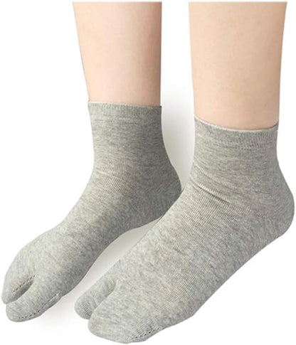 3 pairs - Tabi socks - Tabi Sock Set - Tabi Athletic Socks - Sandal socks - Big toe sock - Slipper socks - Cotton socks - Toe socks - Unisex - sports socks - with a quarter ankle and two toes - One size - 28.5 cm - black, white, grey - Image 4
