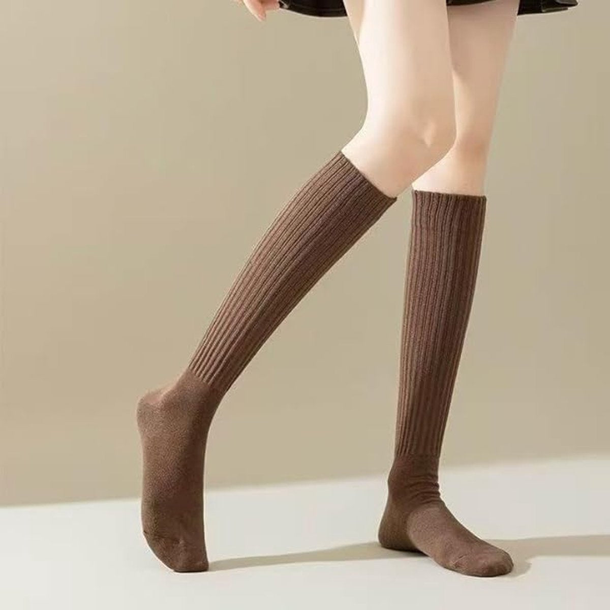 5 pairs - Knee socks - Sports socks - Women's socks - Ski socks - Fitness wear - Socks - Calf socks - Casual socks - Compression socks - House socks - cute long style - for sportswear and leisure wear in autumn and winter - Image 2