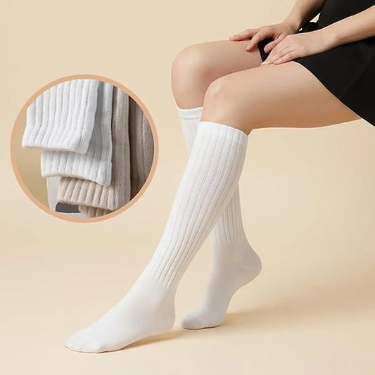5 pairs - Knee socks - Sports socks - Women's socks - Ski socks - Fitness wear - Socks - Calf socks - Casual socks - Compression socks - House socks - cute long style - for sportswear and leisure wear in autumn and winter - Image 3